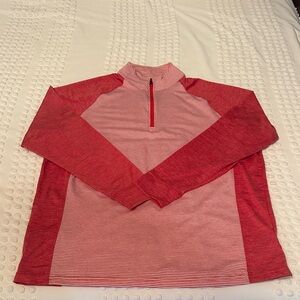 Red Quarter-Zip Men's Shirt